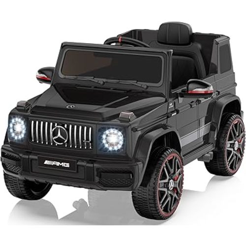 ANPABO Licensed Mercedes-Benz G63 Car for Kids, 12V Ride on Car w/Parent Remote Control, LED Headlights, Music Player & Horn, Soft Start, Low Battery Prompt, Kids Electric Vehicle, Black