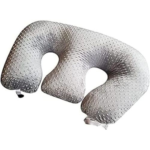 LWKBE Multifunctional Nursing Pillow for Twins,Breastfeeding Pillow for Pregnant Women,Machine Washable Cotton Fabric Twin Support Pillow,Gray,Grey