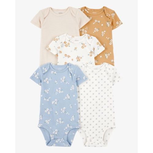 Baby 5-Pack Floral Short-Sleeve Cotton Bodysuits - Carter's | Carter's