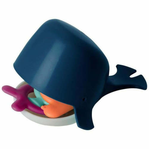 Boon Chomp Hungry Whale Bath Toy - Navy