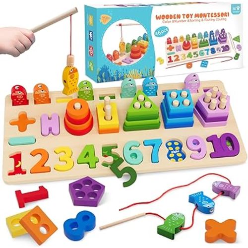 Martiount Montessori Sorting + Stacking Toy