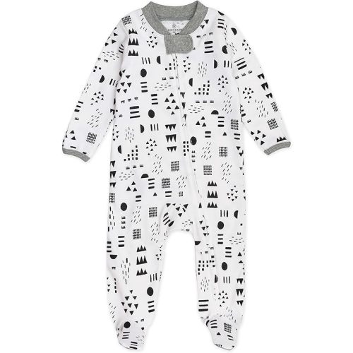 HonestBaby Baby Boys' Sleep and Play Footed Pajamas One-Piece Sleeper Jumpsuit Zip-front Pjs Organic Cotton