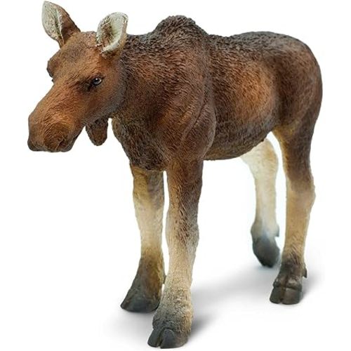 Safari Ltd. Cow Moose Figurine - Detailed 4.5" Plastic Model Figure - Fun Educational Play Toy for Boys, Girls & Kids Ages 1+