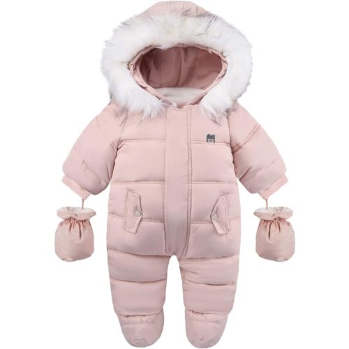 Baby Girl Winter Snowsuit Toddler Jacket Clothes For Boy Infant Jumpsuit Hoodied