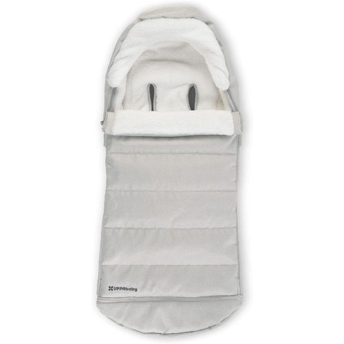 UPPAbaby CozyGanoosh Footmuff - Easily Attaches to UPPAbaby Strollers + RumbleSeat /-Ultra-Plush, Weather-Proof - Savannah (Pearl Gray Jacquard)