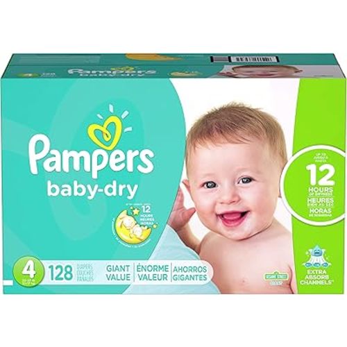 Pampers Diapers - Baby Dry - Size 5, 132 Count, Absorbent Disposable Infant Diaper (Packaging May Vary)