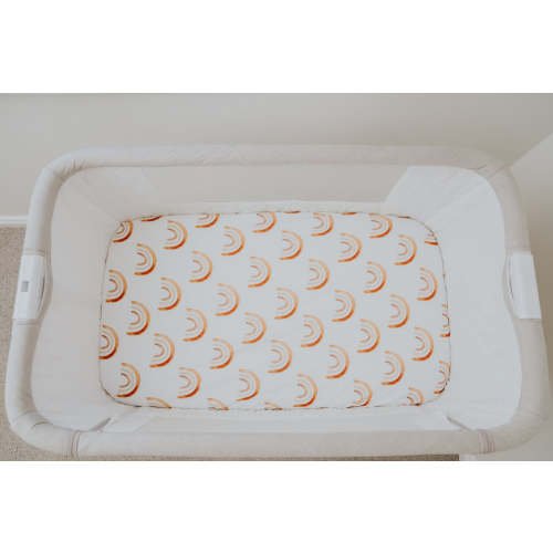 Regular Bassinet Waterproof Sheet - Rainbow Riot – Cloth Bums