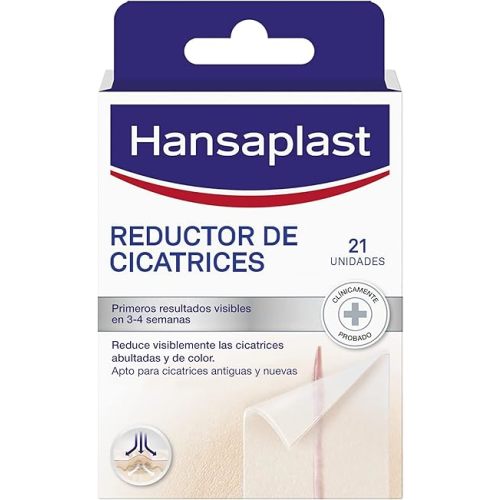Hansaplast Scar Reduction Plasters, Hansaplast Clear and Discrete Scar Patches Suitable for Recent or Pre-Existing Scars, 1 Pack of 21