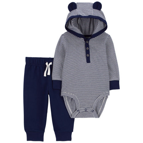 Baby 2-Piece Hooded Bodysuit Pant Set