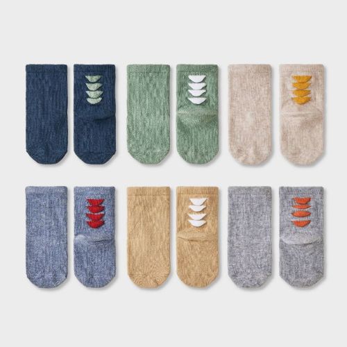 Baby 6pk 'dino' Crew Socks - Cat & Jack™ 6-12m