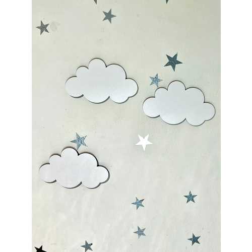 Nursery Wall Decor, 3 pcs Mini Clouds Wall Decor, Kids Room Wall Decoration