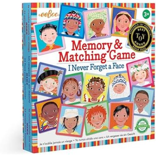 eeBoo: I Never Forget a Face, Memory & Matching Game, Developmental and Educational, 24 Pairs to Match, Single or Multiplayer Function, for Ages 3 and up