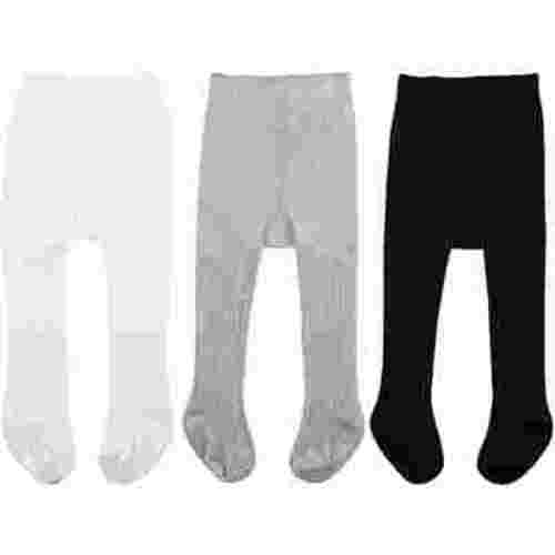 Zando Baby Girl Tights Thick Cable Knit Leggings Stockings Cotton Pantyhose for Newborn Infant Toddler Ivory White& Black& Grey 0-6 Months