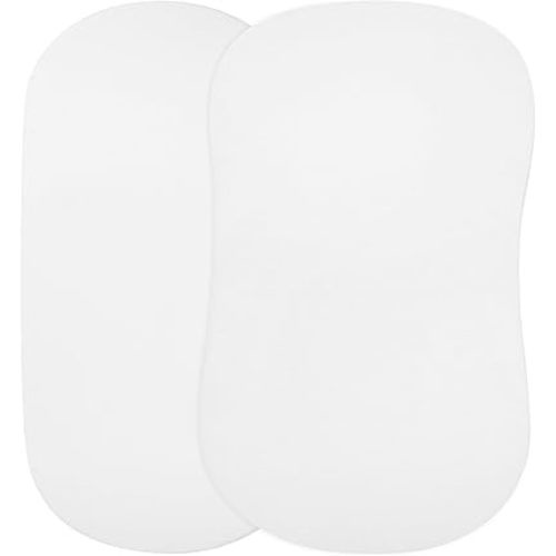Ely’s & Co. Bassinet Sheet 2-Pack — Combed, 100% Jersey Cotton for Baby Boy and Baby Girl — Solid White