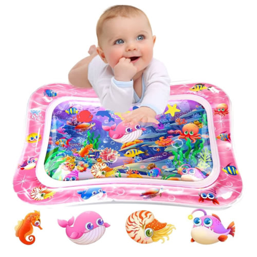 Tummy Time Water Mat for Girl, Baby Girl Toys for 0, 3, 6, 9, 12 Months, Baby Girl Gifts, Develop Sensory Toys Kids' Indoor Climbers & Play Structures