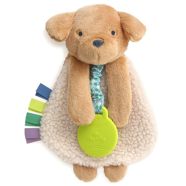 Itzy Ritzy: Lovey with Teether, Textured Ribbons & Dangle Arms and Crinkle Sound (Puppy)