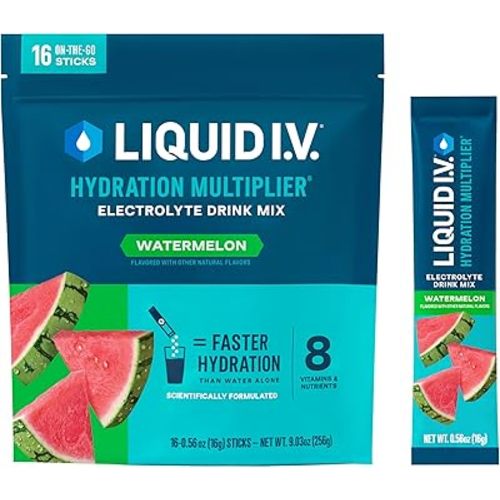 Liquid I.V.® Hydration Multiplier® - Watermelon | Electrolyte Powder Drink Mix | 1 Pack (16 Servings)