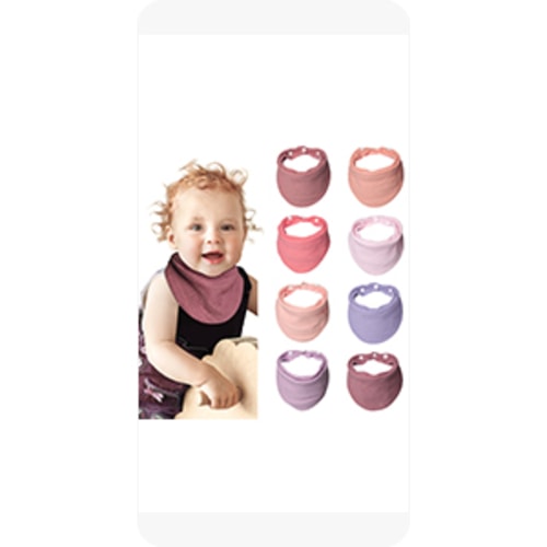 Lulumoon Muslin Baby Bibs 100% Cotton Baby Bandana Drool Bibs for Teething and Drooling, 8 Pack - Dream Unicorn