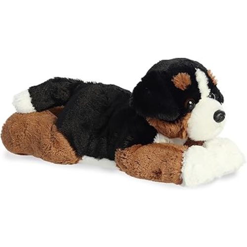 Aurora® Adorable Flopsie™ Bernie Mountain Dog™ Stuffed Animal - Playful Ease - Timeless Companions - White 12 Inches
