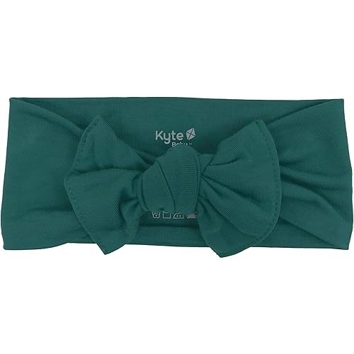 KYTE BABY Rayon Made From Bamboo Bow, (0-3 Months, Emerald)