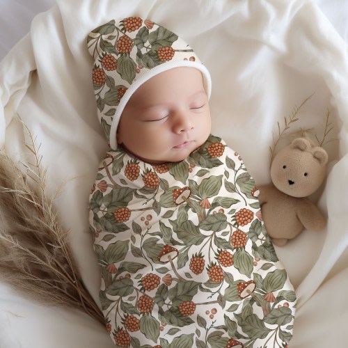 Vintage Floral Swaddle | Vintage Mushroom Swaddle | Floral Baby Swaddle | Vintage Swaddle | Vintage Nursery | Baby Shower Gift | Antique