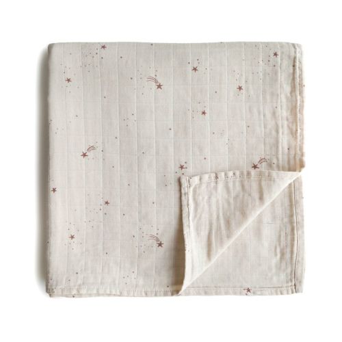Organic Cotton Muslin Swaddle Blanket Sparrow One Size