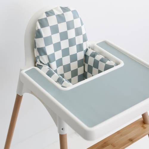 Vegan Leather WIPEABLE Cushion Cover for the IKEA Antilop Highchair // Jade Check It Out