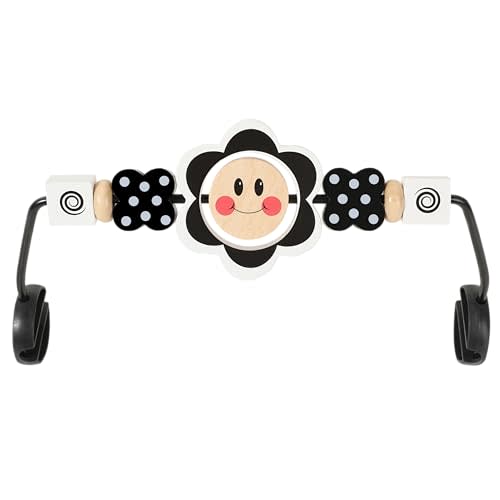 iGRATENS Baby Bouncer Toy Bar, Bouncer Toy Bar,Baby Bjorn Bouncer Toy Bar,Easy to Attach and Remove, Child-Friendly Materials, Ideal for Baby, Black and White Baby Toys
