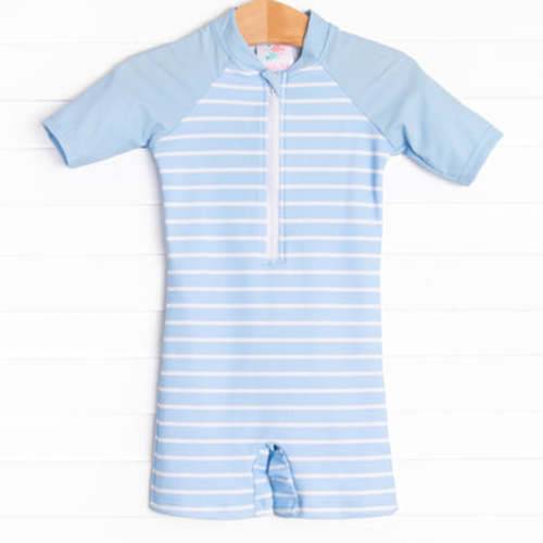 Deep Blue Sea One Piece Rash Guard, Blue – Stitchy Fish