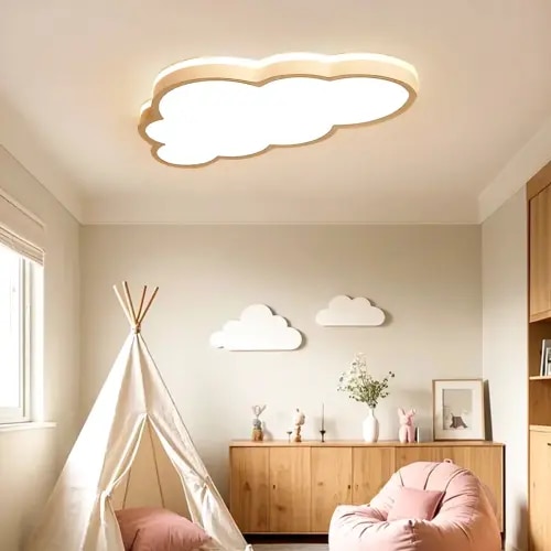 Dimmable LED Cloud Shape Flush Mount Ceiling Light for Kids