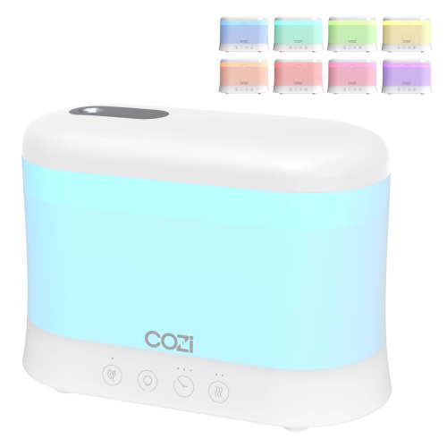 Cozi Cool Mist Humidifier and Aroma Diffuser with LED Lights, Room Humidifier for Bedroom and Home Office