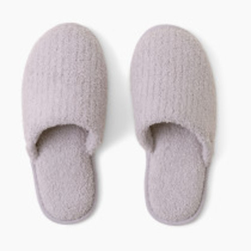 Barefoot Dreams CozyChic Ribbed Slipper - Silver Ice, L