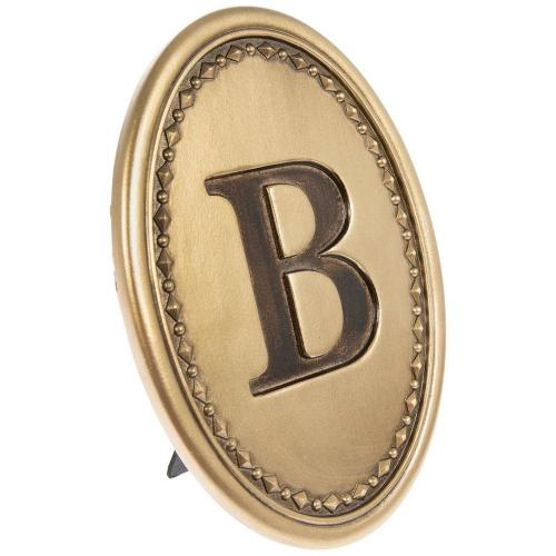 Gold Letter Oval Decor