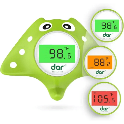 Baby Bath Thermometer, Digital Water Temperature Thermometer with 3 Color Backlit and Temperature Warning, Safety Bath Tube Thermometer Floating Toy for Infant, Toddler