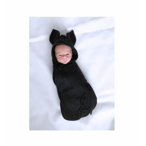 Newborn baby black bat swaddle blanket baby infant costume fleece sleep sack 3-6 months preemie halloween costume october baby announcement
