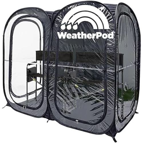 WeatherPod® The Original Shark Tank Side-by-Side™ 2-4 Person Pop-Up Pod - Stay Warm, Dry, and Out of The Sun - Weather Pod for Sports, Rain, or Wind - Simple to Set Up and Tear Down