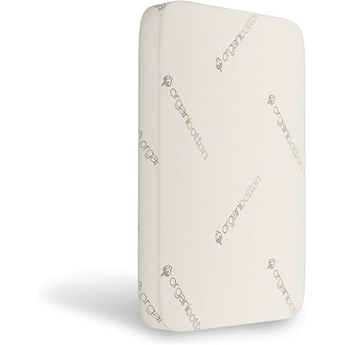 Mini Crib Mattress, 100% Organic Cotton Cover, Breathable, Premium Foam Interior, 5’’ Thickness Firm, Non Toxic