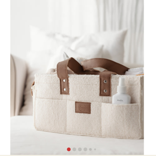 Nappy Caddy- Snow Tan- Large Side Pocket