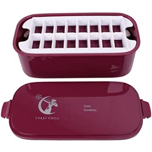 Ceres Chill The Milkstache 2.0 Reusable Breastmilk Freezer Storage Container, 1/2 Ounce Cubes fit Any Baby Bottle, Freezing Pumped Milk has Never Been Easier, Replaces Disposable Bags (Plum)