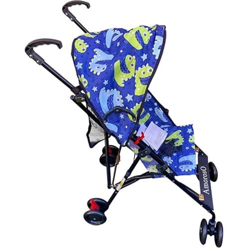AmorosO Single Umbrella Stroller | Lightweight, Travel-Ready Stroller with EVA Wheels & Sun Protection