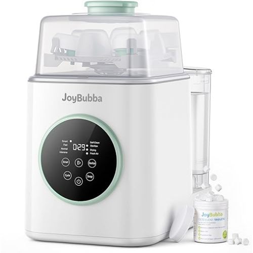 Bottle Washer, Sterilizer & Dryer – 4-in-One Cleaner for Baby Bottles, Pump Parts & Baby Essentials with 3 High-Temp Sterilization Modes, Includes 60 Cleaning Tablets – Saves Time & Effort.