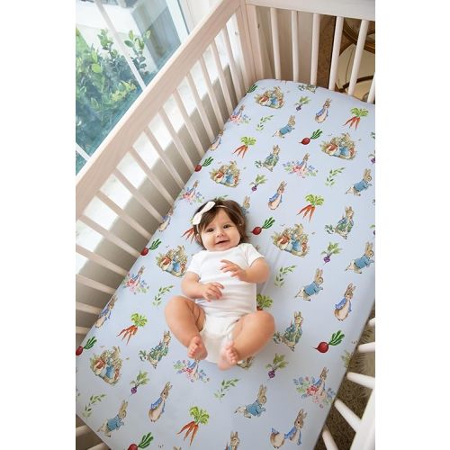 Peter Rabbit Nursery Crib Set Handmade Beatrix Potter Fitted Crib Sheet Pillow Case Bedding Set
