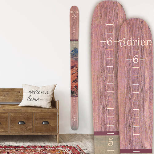 Ski Growth Charts for Kids - Wood Growth Charts by Headwaters Studio
