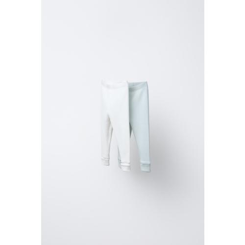 TWO-PACK ADJUSTABLE RIB LEGGINGS - Sea green | ZARA United States