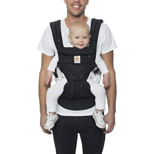 Ergobaby Omni Classic (formerly OMNI 360) All-Position Baby Carrier for Newborn to Toddler with Lumbar Support and Cool Air Mesh, 7-45 Pounds, Onyx Black, One Size