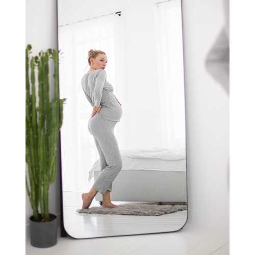 Maternity Lounge Set, Soft Cotton Pregnancy Pajamas, 2 Piece Loungewear Outfit for Pregnant Women, Cozy Nursing Sleepwear