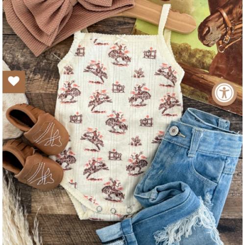 Sunset Cowgirl Pointelle Onesie/Tank (Baby/Toddler) – theFRINGEDpineapple
