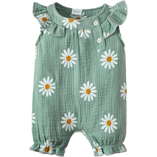 Baby Girl Clothes Romper Summer Outfits Infant Floral Short Sleeve Romper Jumpsuit Bodysuit