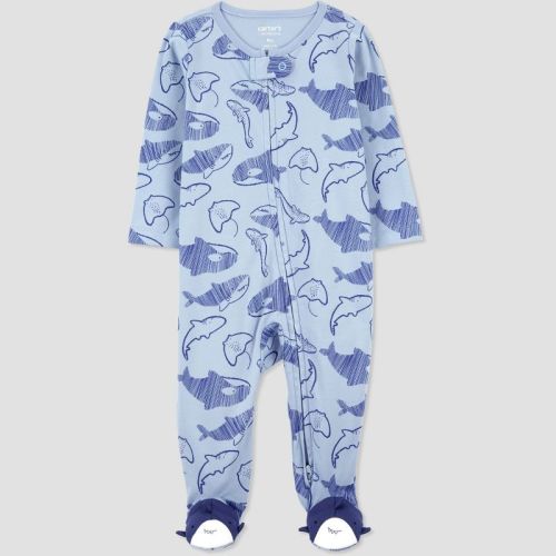 Carter's Just One You® Baby Boys' Sea Creatures Footed Pajama - Blue, Size: 3M