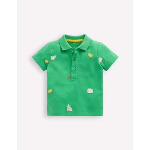 Embroidered Polo-Aloe Green